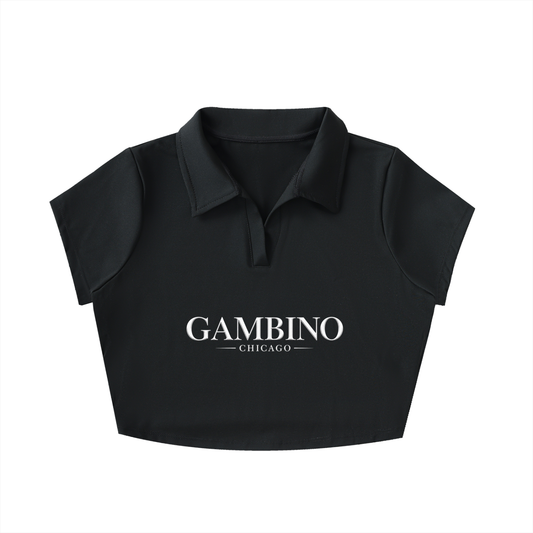 OG V-Neck Lapel Crop Top