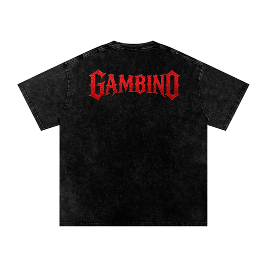 GAMBINO LIFESTYLE CHICAGO Snow Washed Oversized Cotton T-Shirt