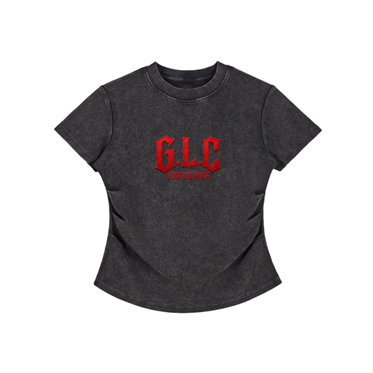 Women GLC Vintage Washed Bodycon Cotton T-Shirt
