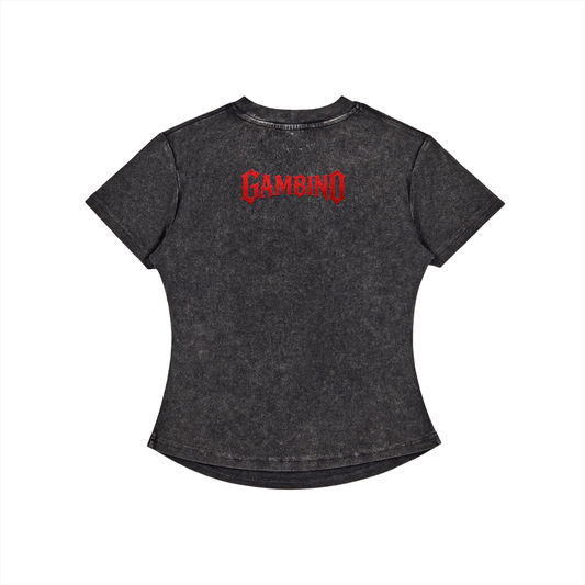 Women GLC Vintage Washed Bodycon Cotton T-Shirt