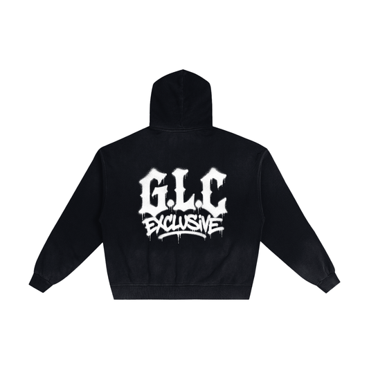 Hand-Frayed Sunfade Zip Hoodie
